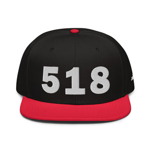 518 Area Code Snapback Hat