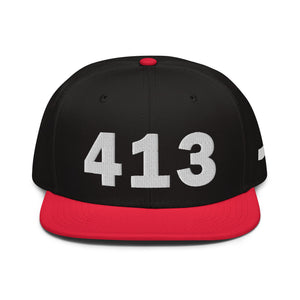 413 Area Code Snapback Hat