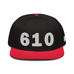 610 Area Code Snapback Hat