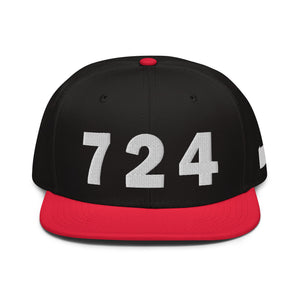 724 Area Code Snapback Hat