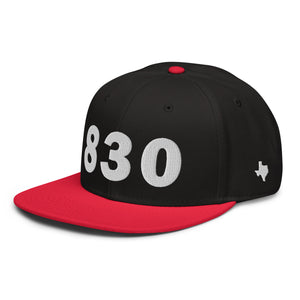 830 Area Code Snapback Hat