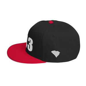 843 Area Code Snapback Hat