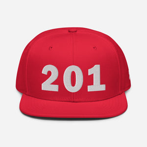 201 Area Code Snapback Hat