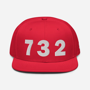 732 Area Code Snapback Hat