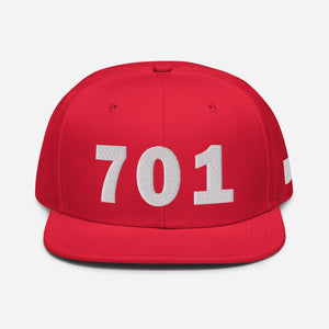 701 Area Code Snapback Hat