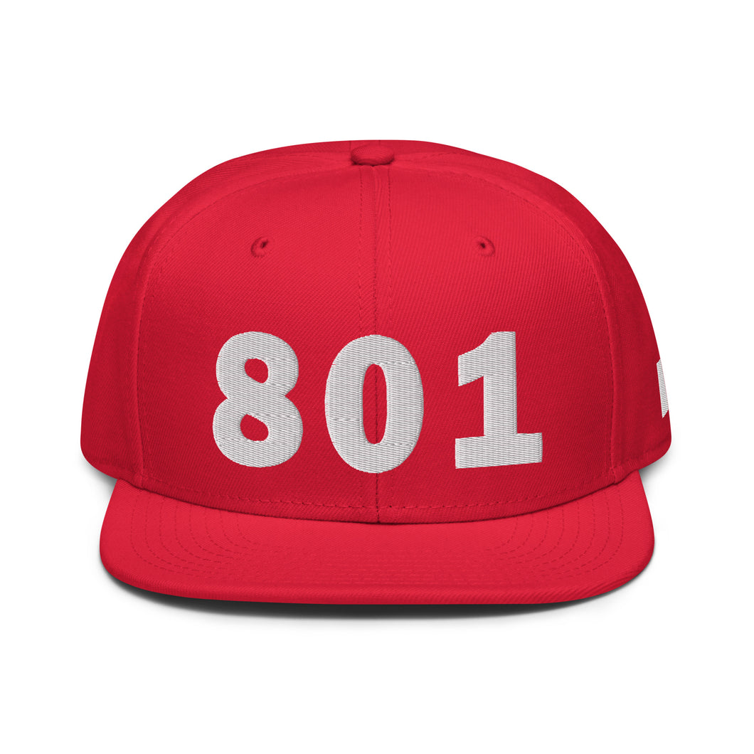 801 Area Code Snapback Hat