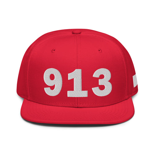 913 Area Code Snapback Hat