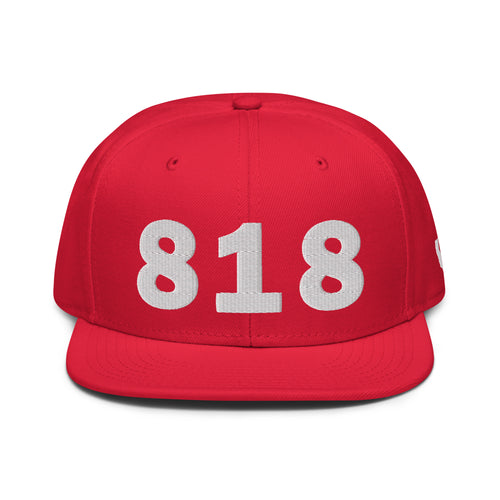 818 Area Code Snapback Hat
