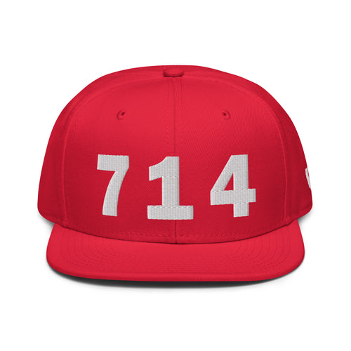 714 Area Code Snapback Hat