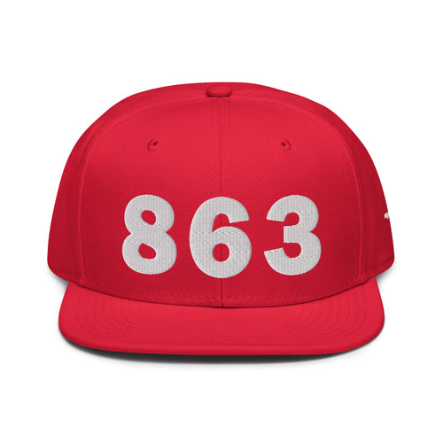 863 Area Code Snapback Hat