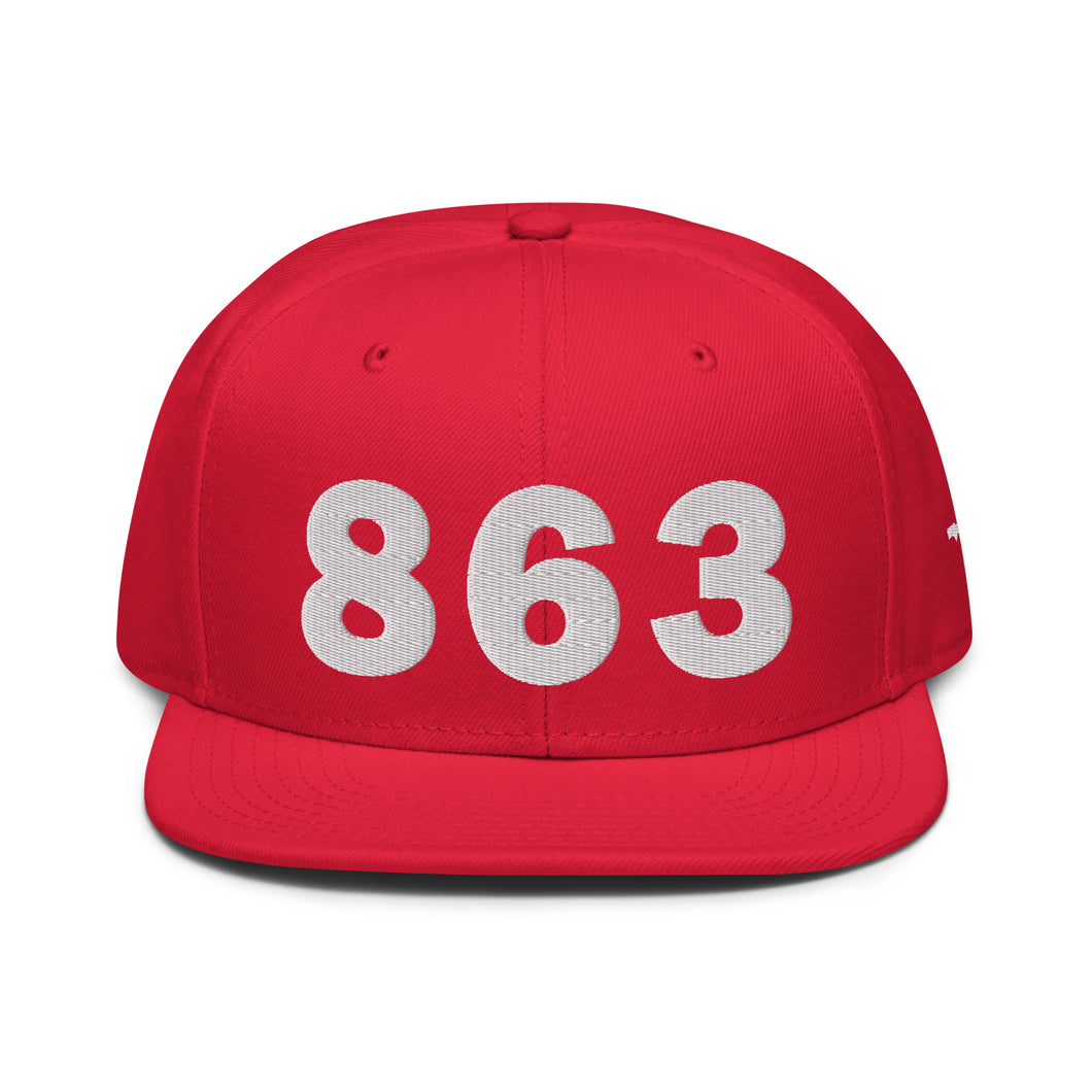 863 Area Code Snapback Hat