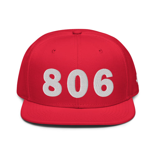 806 Area Code Snapback Hat