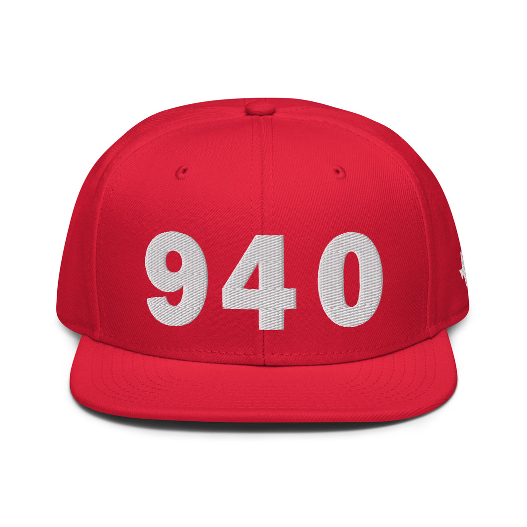 940 Area Code Snapback Hat