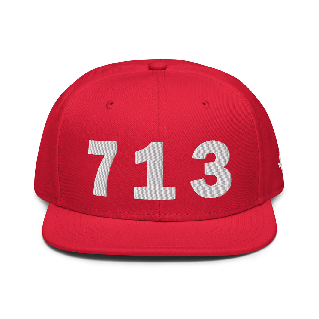 713 Area Code Snapback Hat