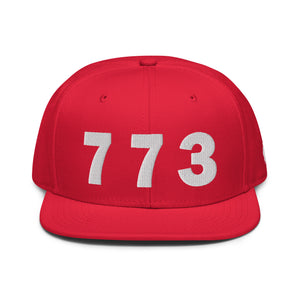 773 Area Code Snapback Hat