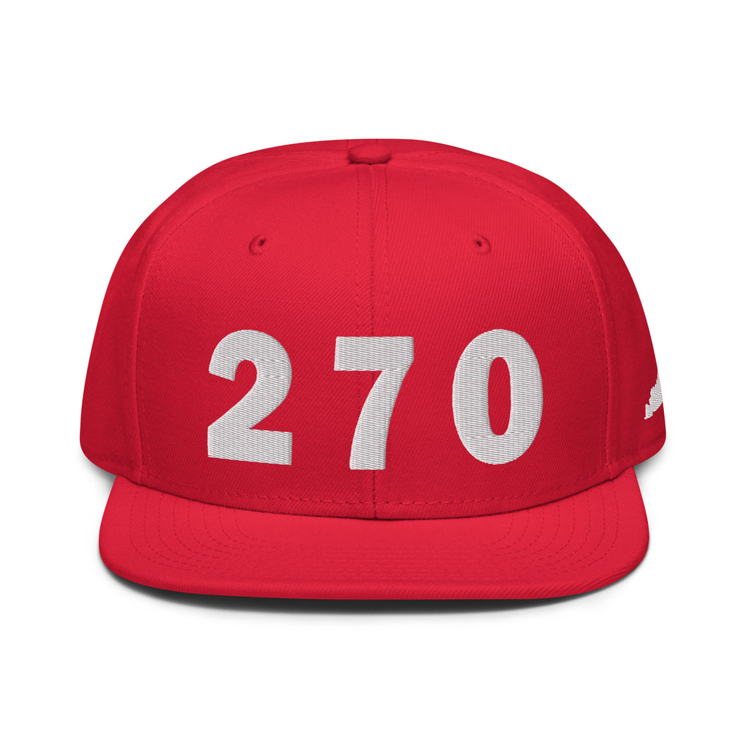 270 Area Code Snapback Hat