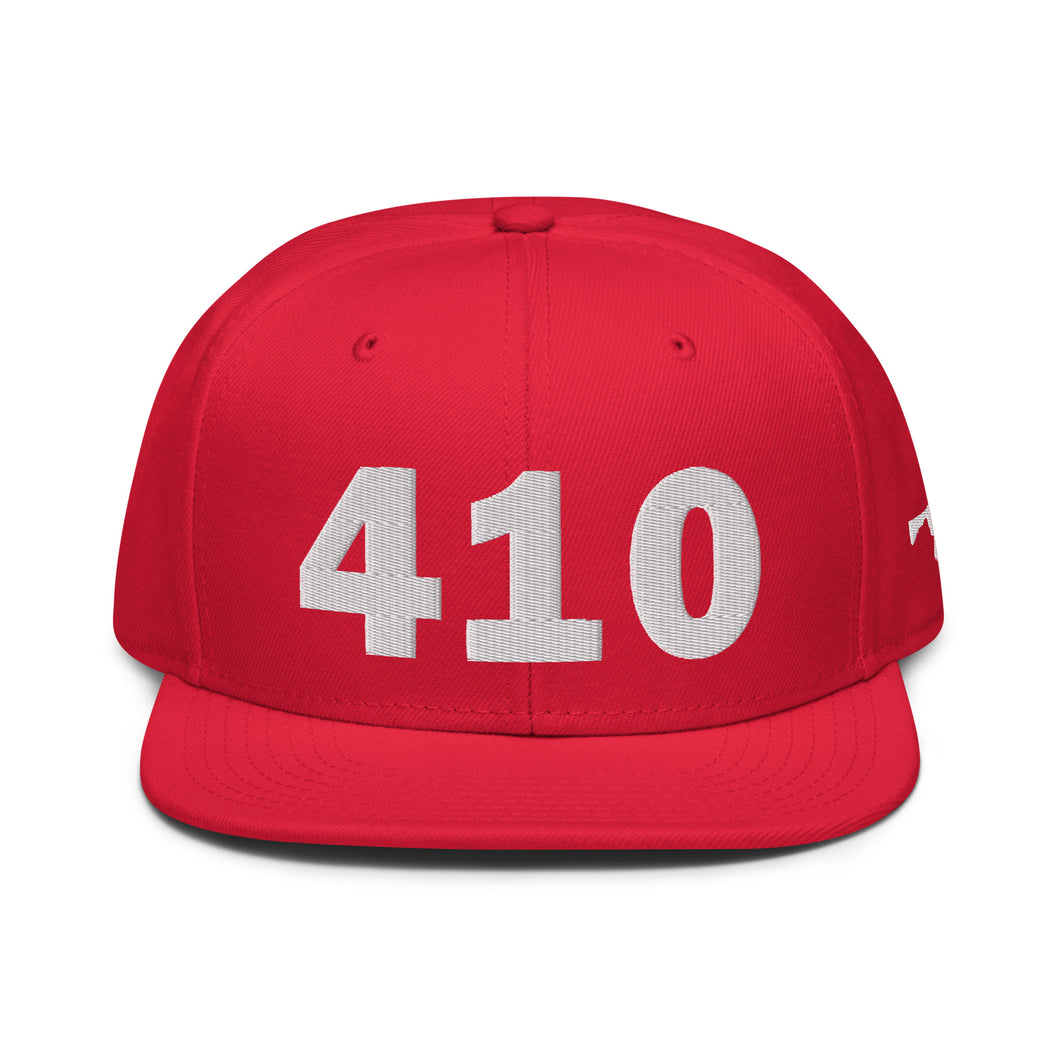 410 Area Code Snapback Hat