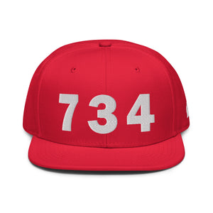 734 Area Code Snapback Hat