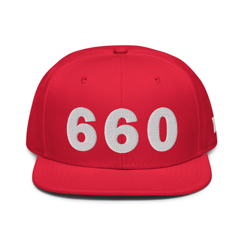 660 Area Code Snapback Hat