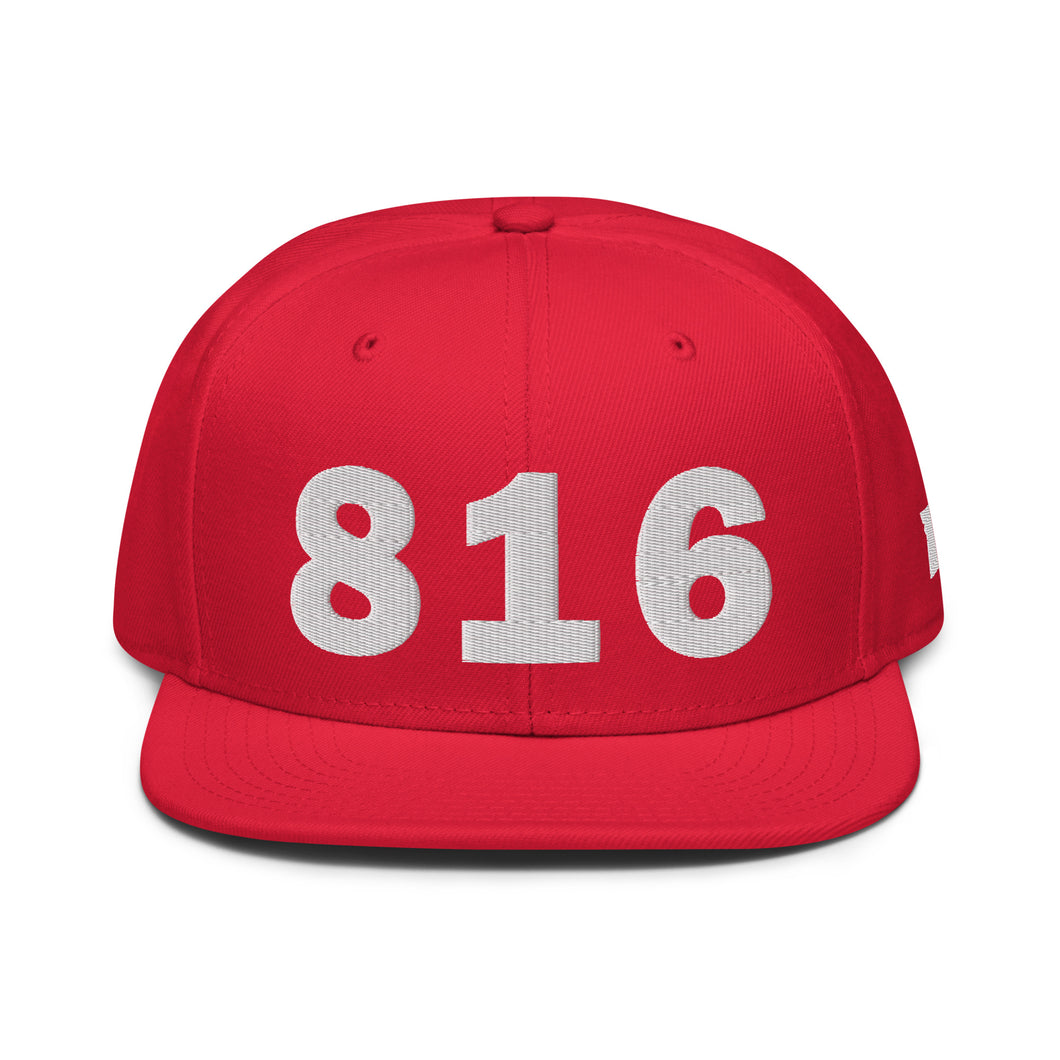 816 Area Code Snapback Hat