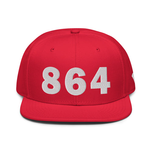 864 Area Code Snapback Hat