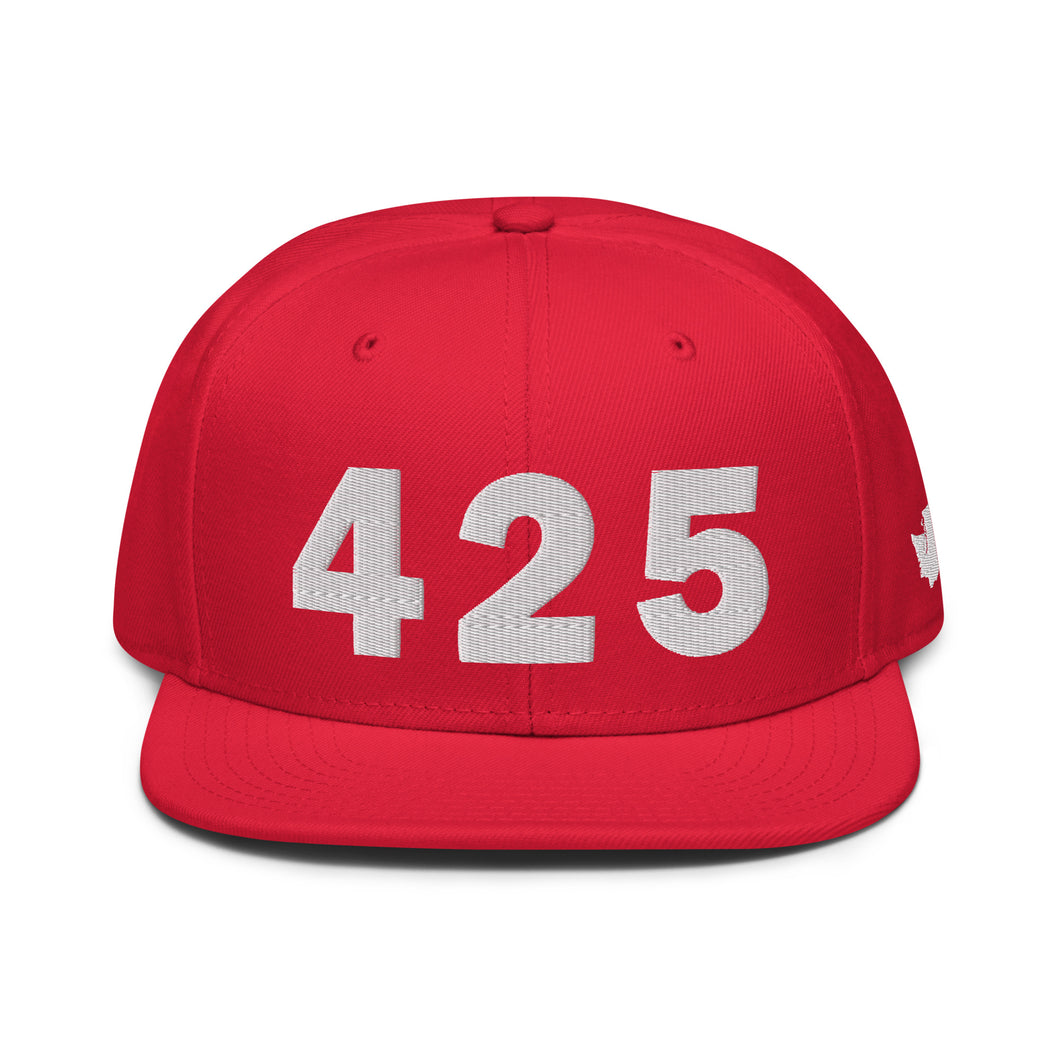 425 Area Code Snapback Hat