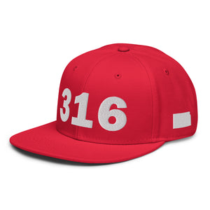 316 Area Code Snapback Hat