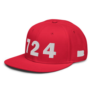 724 Area Code Snapback Hat