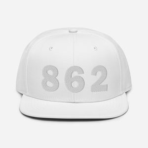 862 Area Code Snapback Hat