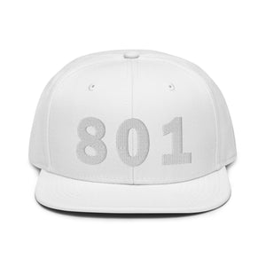 801 Area Code Snapback Hat