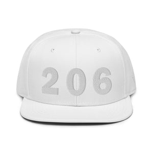 206 Area Code Snapback Hat