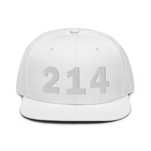 214 Area Code Snapback Hat