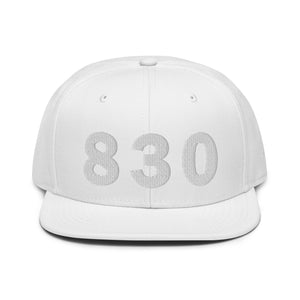 830 Area Code Snapback Hat