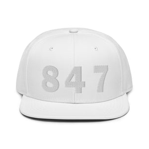 847 Area Code Snapback Hat