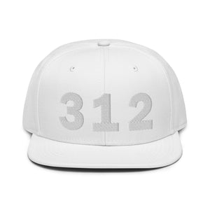 312 Area Code Snapback Hat