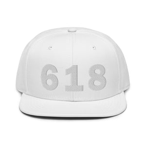 618 Area Code Snapback Hat