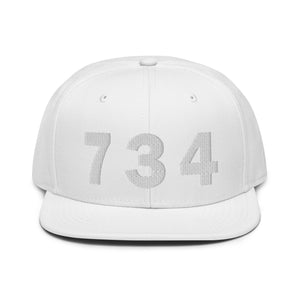 734 Area Code Snapback Hat